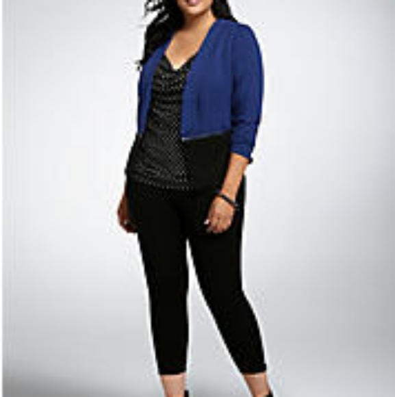 Torrid COLOR BLOCK SHAWL COLLAR BLAZER sz 1X - Picture 2 of 8